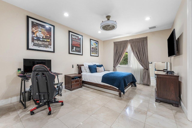 17906 Aberdeen Way, Boca Raton, FL 33496 - bedroom with baseboards and recessed lighting