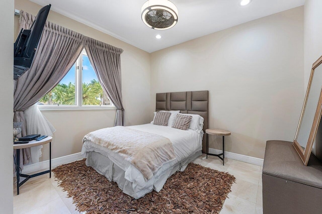 17906 Aberdeen Way, Boca Raton, FL 33496 - bedroom featuring baseboards, recessed lighting, and light tile patterned flooring