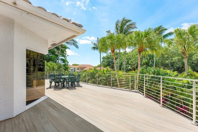 17906 Aberdeen Way, Boca Raton, FL 33496 - wooden deck featuring outdoor dining area