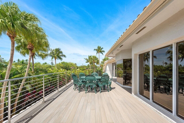 17906 Aberdeen Way, Boca Raton, FL 33496 - wooden terrace featuring outdoor dining space