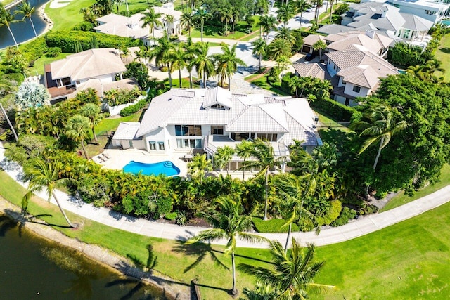 17906 Aberdeen Way, Boca Raton, FL 33496 - aerial view of residential area featuring a pool area and a nearby body of water