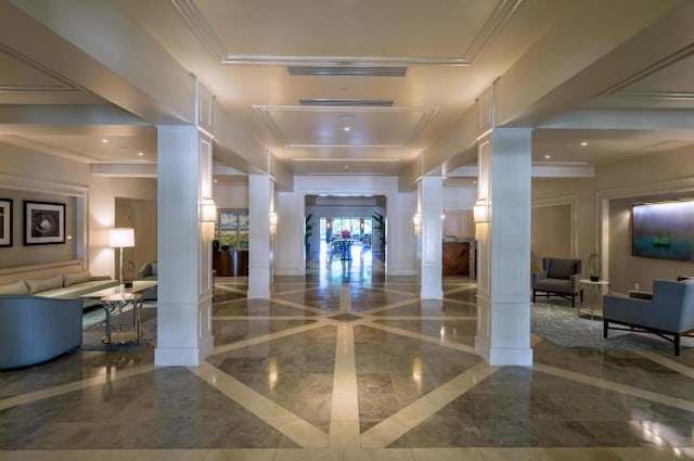 17906 Aberdeen Way, Boca Raton, FL 33496 - common area featuring crown molding