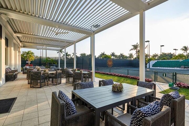 17906 Aberdeen Way, Boca Raton, FL 33496 - view of patio with outdoor dining space and fence