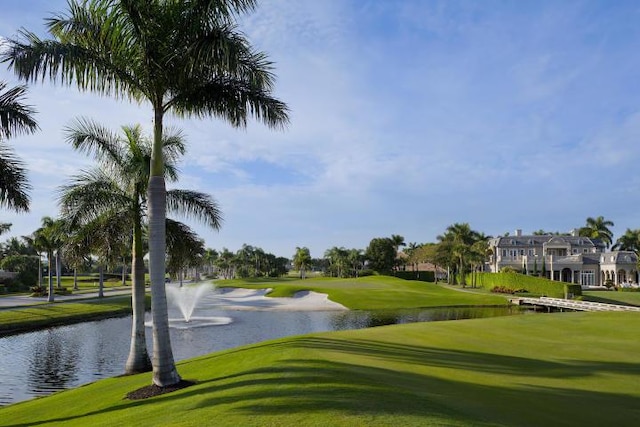 17906 Aberdeen Way, Boca Raton, FL 33496 - view of community featuring a water view, a lawn, and view of golf course