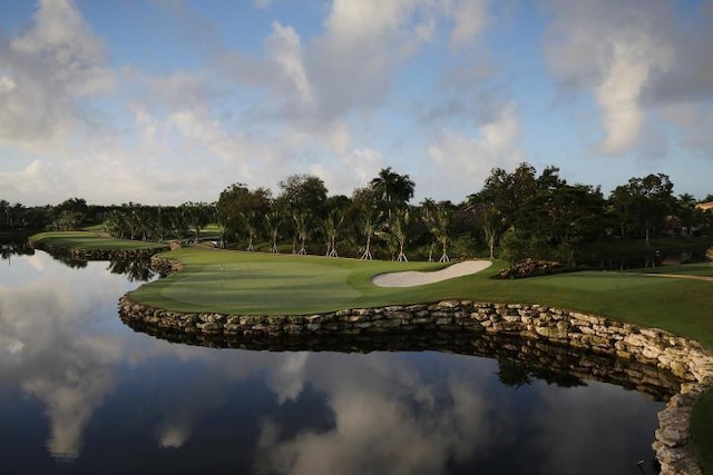 17906 Aberdeen Way, Boca Raton, FL 33496 - view of property's community featuring golf course view, a water view, and a yard