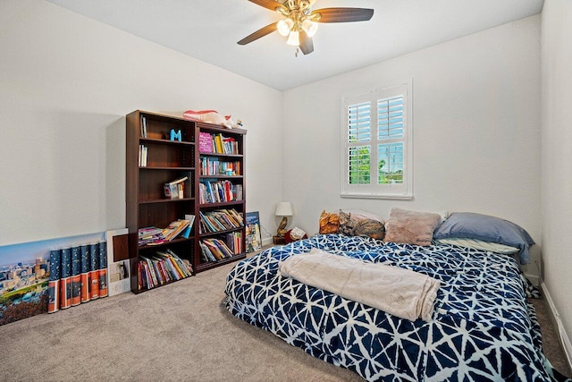 12949 Anthorne Ln, Boynton Beach, FL 33436 - bedroom with carpet floors and a ceiling fan