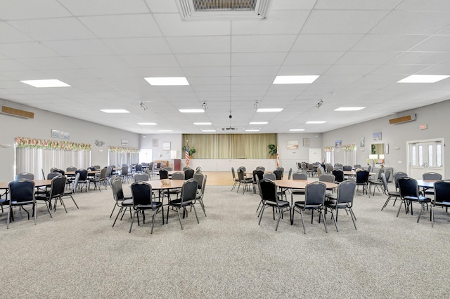 124 Mockingbird Ln Unit 124, Delray Beach, FL 33445 - dining room with light colored carpet and a paneled ceiling