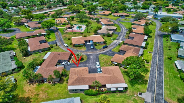 124 Mockingbird Ln Unit 124, Delray Beach, FL 33445 - aerial view of property and surrounding area featuring nearby suburban area