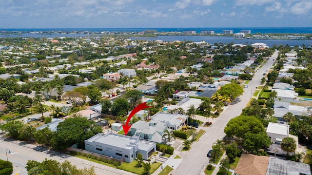 188 Yale Dr, Lake Worth Beach, FL 33460 - bird's eye view featuring a water view and a residential view