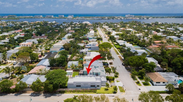188 Yale Dr, Lake Worth Beach, FL 33460 - drone / aerial view featuring a water view and a residential view
