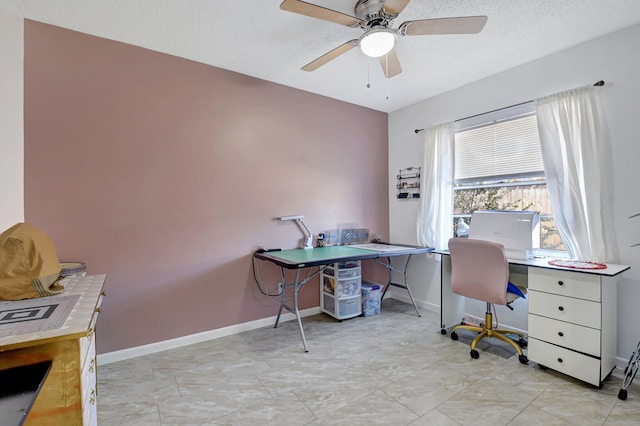 245 Bilbao St, Royal Palm Beach, FL 33411 - office space featuring a ceiling fan and baseboards