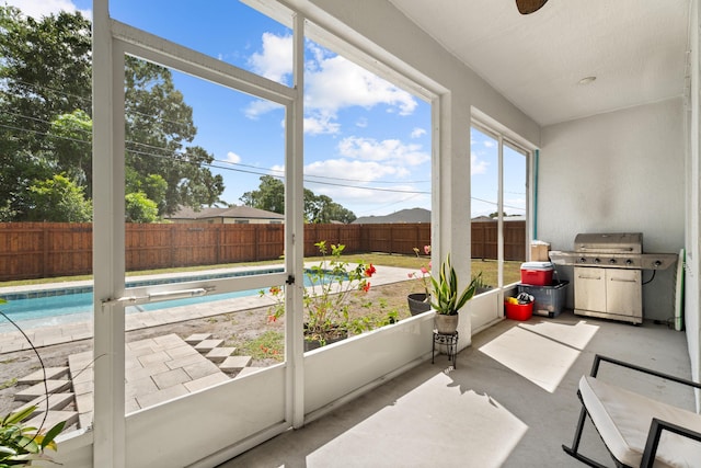 view of sunroom / solarium