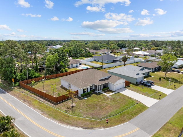 aerial view featuring a residential view