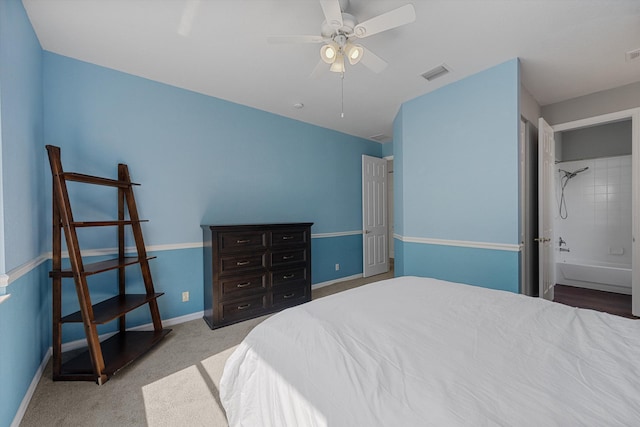 1317 Beacon Cir, Wellington, FL 33414 - bedroom with baseboards, carpet floors, and a ceiling fan