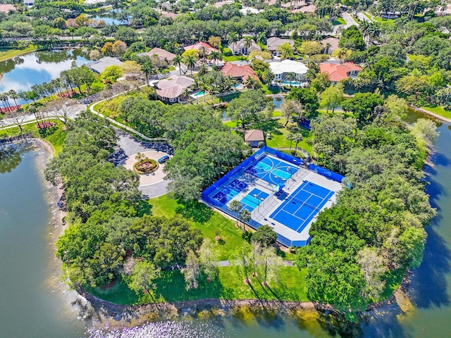 drone / aerial view of a large body of water