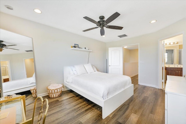 4738 Sundance Way, Davie, FL 33328 - bedroom with baseboards, recessed lighting, and wood finished floors