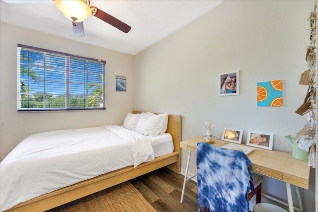 4738 Sundance Way, Davie, FL 33328 - bedroom featuring a ceiling fan and wood finished floors