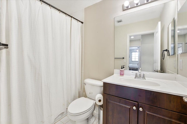 4738 Sundance Way, Davie, FL 33328 - ensuite bathroom with visible vents, vanity, tile patterned floors, toilet, and ensuite bathroom