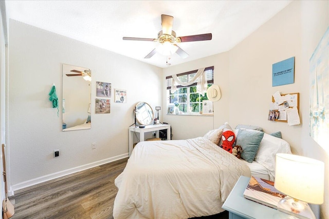 4738 Sundance Way, Davie, FL 33328 - bedroom featuring a ceiling fan, baseboards, and wood finished floors