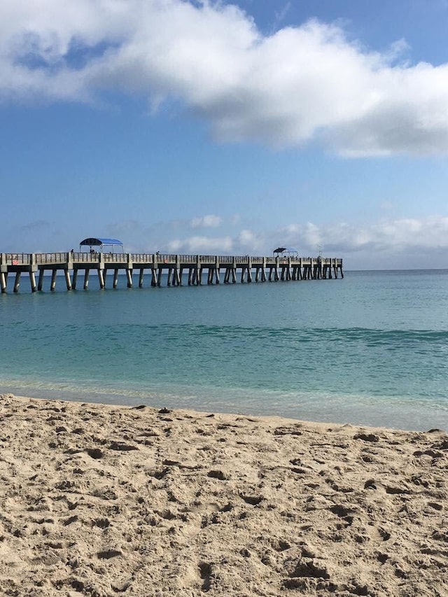 1 S Lakeside Dr Unit C1, Lake Worth Beach, FL 33460 - property view of water featuring a view of the beach and a pier