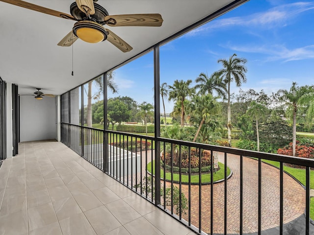 20110 Boca W Dr Unit 232, Boca Raton, FL 33434 - balcony featuring a ceiling fan