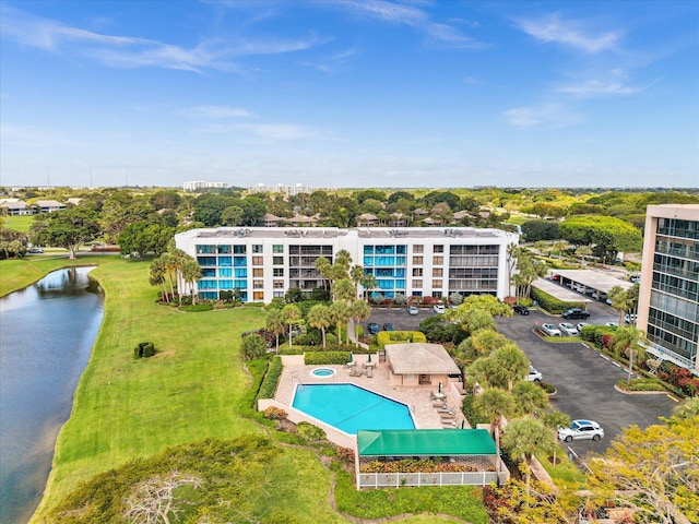 20110 Boca W Dr Unit 232, Boca Raton, FL 33434 - bird's eye view of a large body of water and a pool