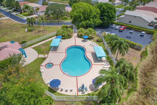 birds eye view of property