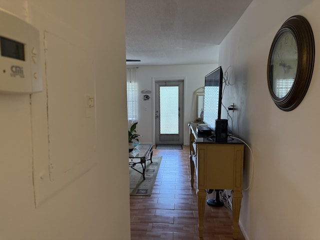 hallway featuring wood finished floors