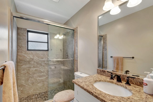 4875 Hawkwood Rd Unit B, Boynton Beach, FL 33436 - full bath with a shower stall, vanity, and toilet