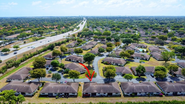 4875 Hawkwood Rd Unit B, Boynton Beach, FL 33436 - bird's eye view featuring a residential view