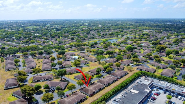 4875 Hawkwood Rd Unit B, Boynton Beach, FL 33436 - bird's eye view with a water view