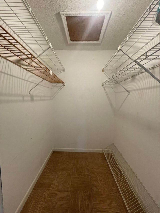 view of walk in closet