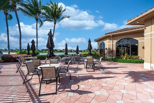 view of patio with outdoor dining space