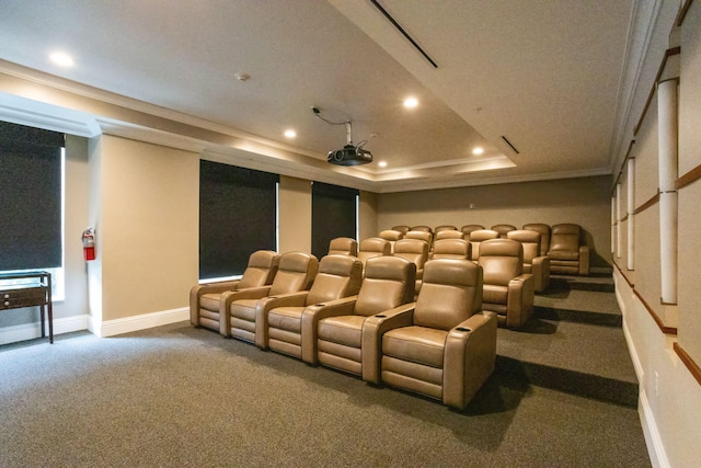 625 Casa Loma Blvd Unit 1103, Boynton Beach, FL 33435 - cinema featuring recessed lighting, carpet flooring, baseboards, and crown molding