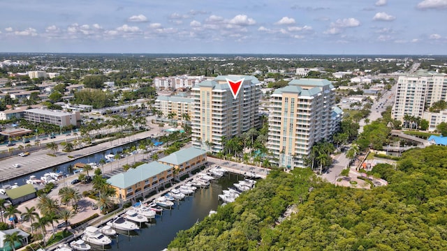 625 Casa Loma Blvd Unit 1103, Boynton Beach, FL 33435 - bird's eye view with a view of city and a water view