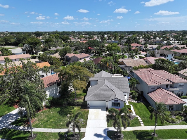 aerial view of residential area