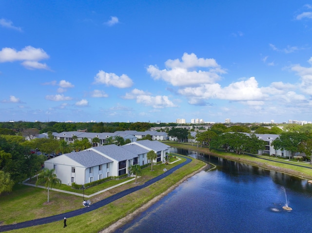 aerial view of a large body of water
