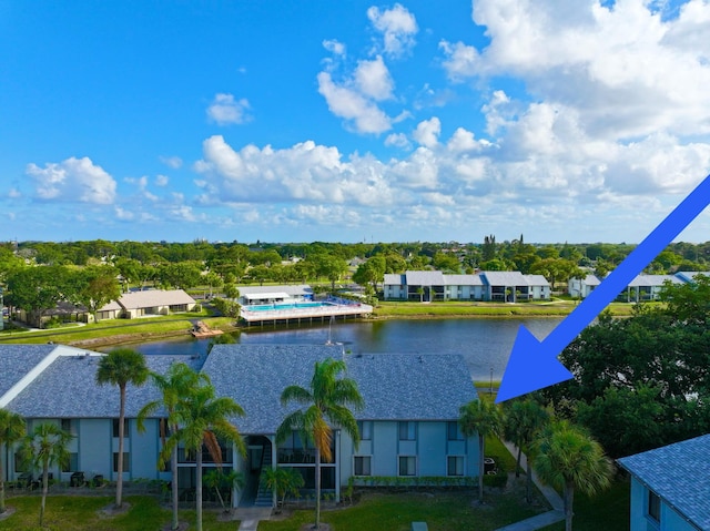 water view featuring nearby suburban area