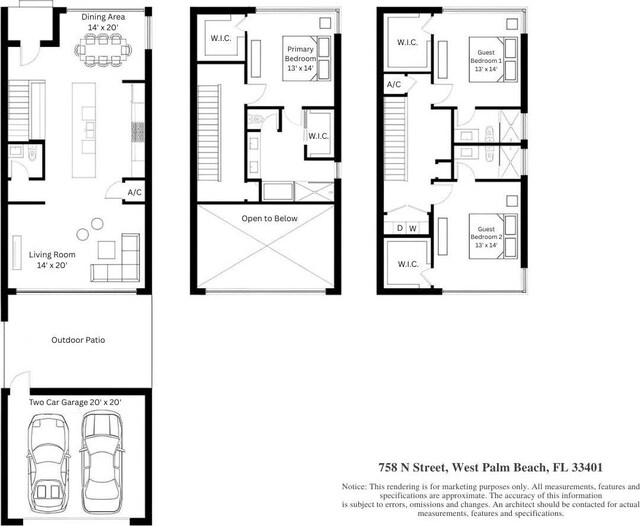758 N St, West Palm Beach, FL 33401 - room layout