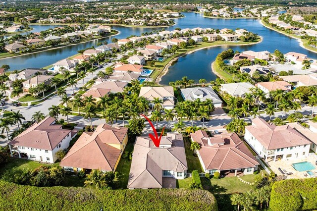 9481 Mcaneeny Ct, Wellington, FL 33414 - aerial perspective of suburban area featuring a nearby body of water
