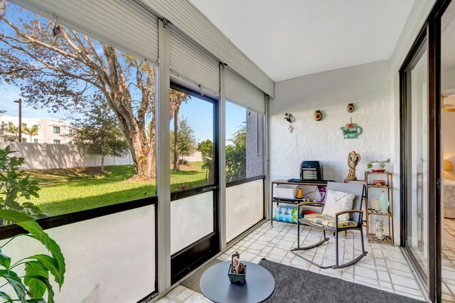 view of sunroom / solarium