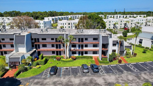 bird's eye view of apartment complex