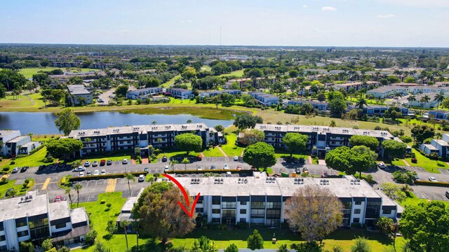 drone / aerial view of a large body of water