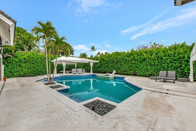 2393 NW 59th St, Boca Raton, FL 33496 - view of pool with a gazebo, a patio area, and a fenced in pool