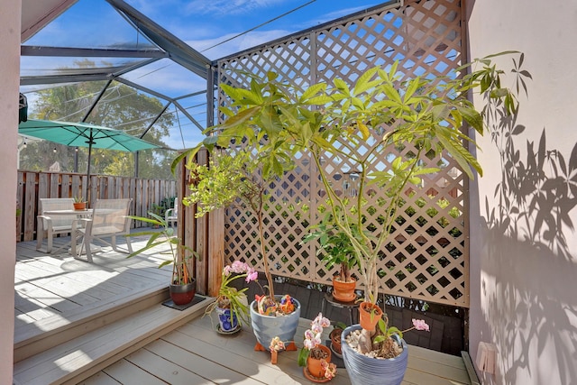 848 Johnson St, Hollywood, FL 33019 - wooden terrace featuring outdoor dining area