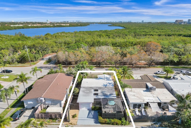 848 Johnson St, Hollywood, FL 33019 - birds eye view of property with a water view