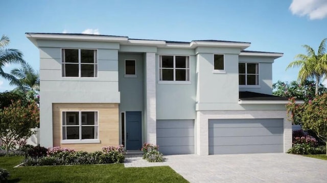 1531 Stockbridge St, Loxahatchee, FL 33470 - contemporary house featuring stucco siding, driveway, and a garage