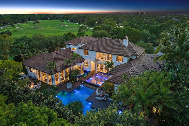 232 Bears Club Dr, Jupiter, FL 33477 - bird's eye view with a view of trees and golf course view