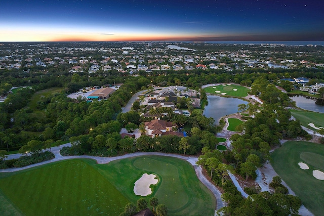 232 Bears Club Dr, Jupiter, FL 33477 - bird's eye view with view of golf course, a water view, and a residential view