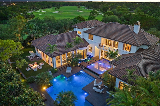 232 Bears Club Dr, Jupiter, FL 33477 - drone / aerial view with view of golf course